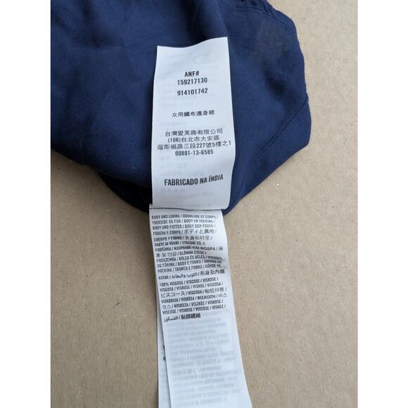 abercrombie & fitch strapless tartan plaid flannel dress medium nwt - Picture 5 of 8